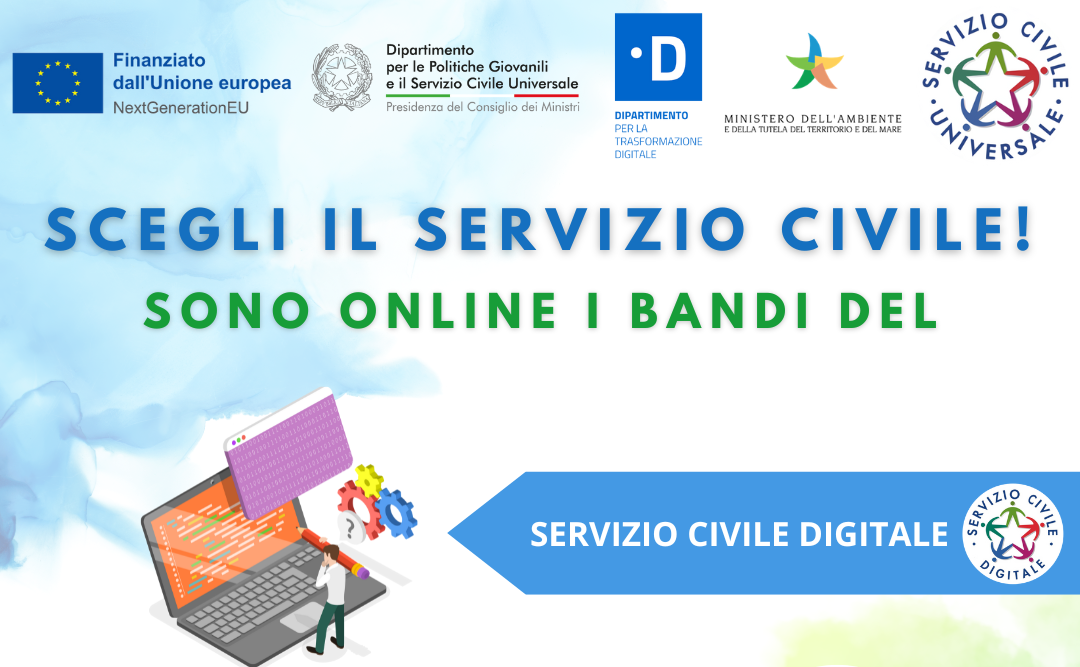 Bando per la selezione di n. 5 operatori volontari da impiegare in progetti di Servizio Civile Universale afferenti al programma di intervento di Servizio civile digitale - Inclusione 4.0 promuoviamo il digitale in Campania per integrare.