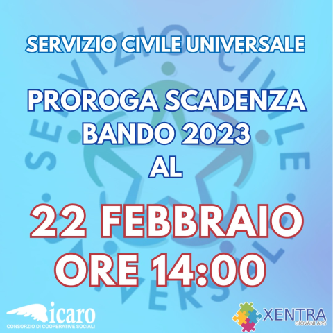 Un Tutor per Amico 2023 - Bando Servizio Civile Universale. PROROGA SCADENZA PRESENTAZIONE DOMANDE.